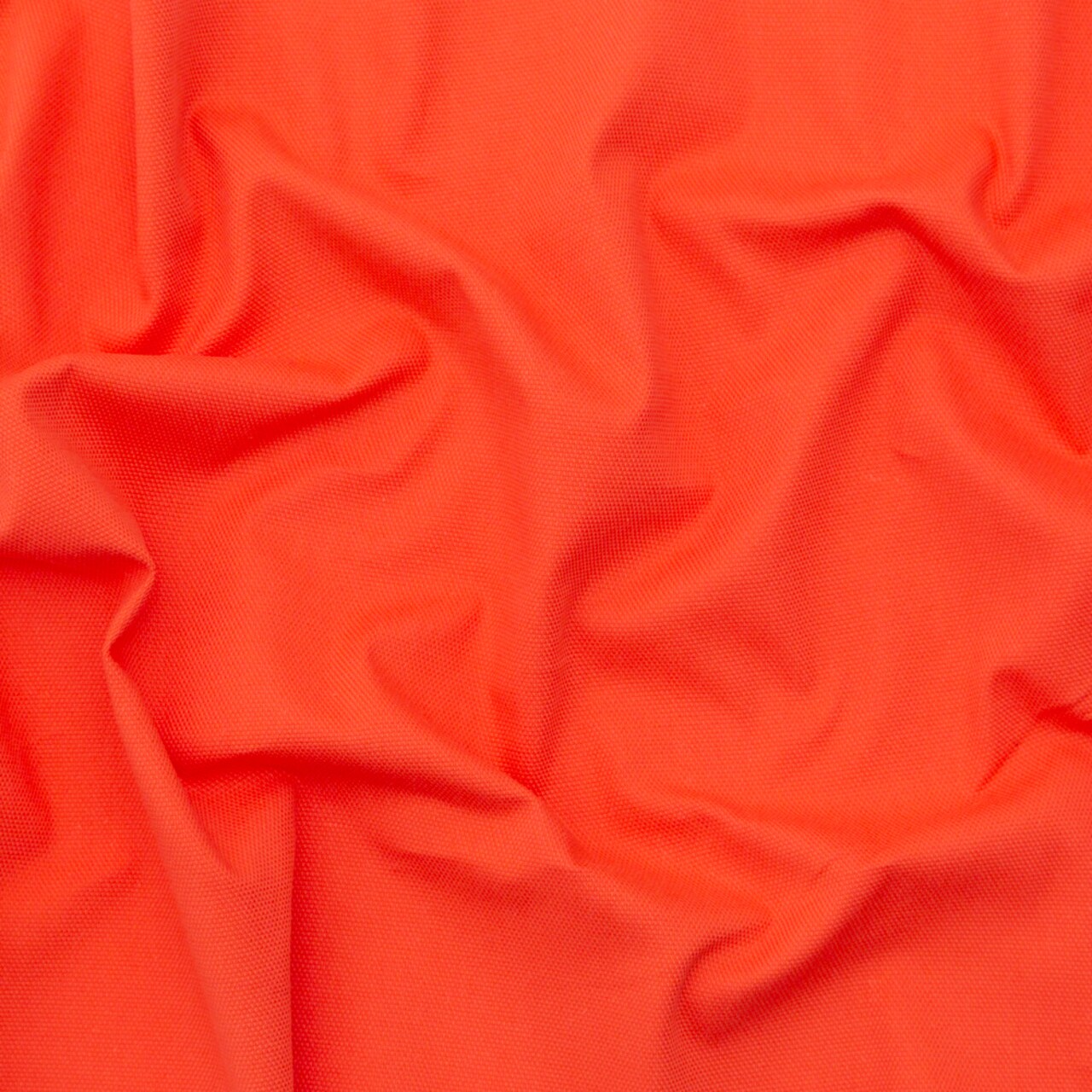 1 Yard Italian Hot Coral Stretch Cotton Pique Deadstock Fabric